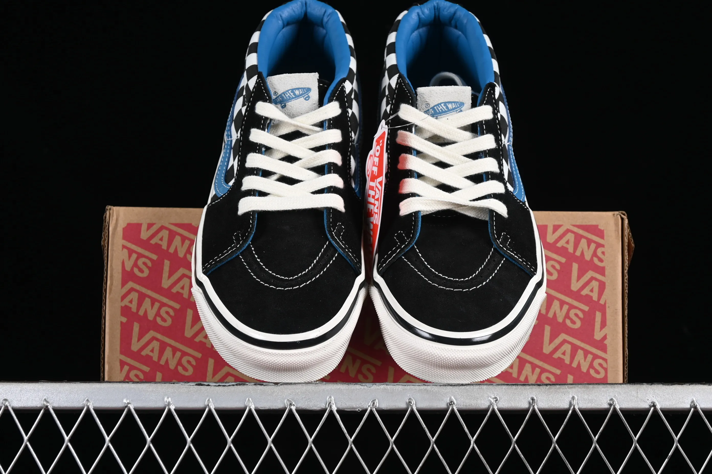 All categories Vans Vans series Vans Mid Vans SK8-Mid x Liberaiders Qianzhihe joint black and white checkerboard mid-top casual sneakers VN0A3TKNQXH